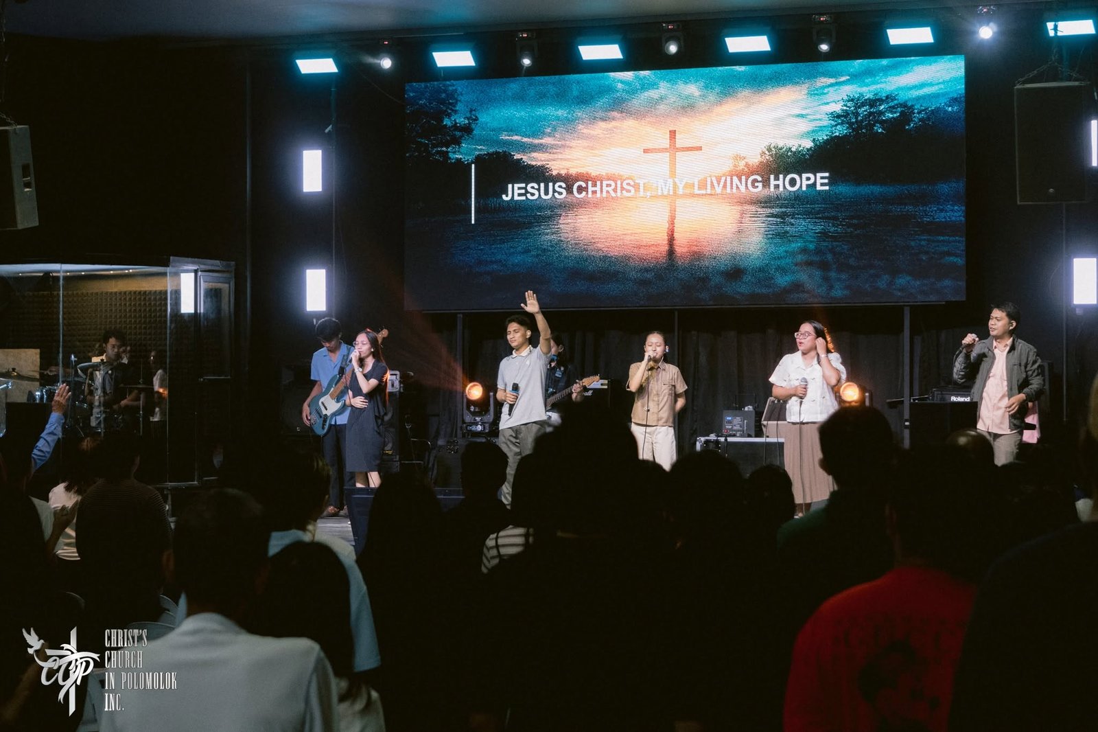 Worship team leading worship at Christ Church in Polomolok Inc.